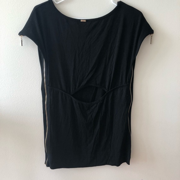 Bebe black zipper top size xs - Picture 2 of 6